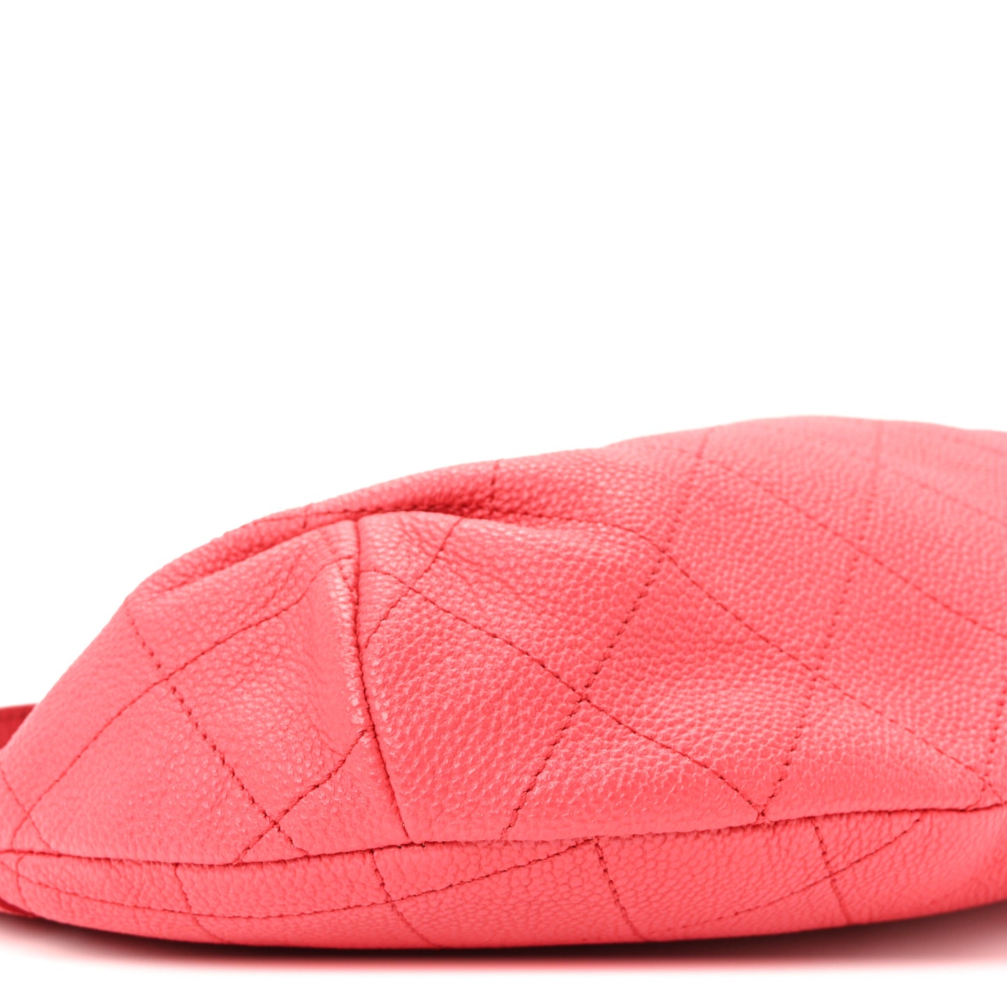 Caviar Stitched Banane Waist Bag Fanny Pack Pink