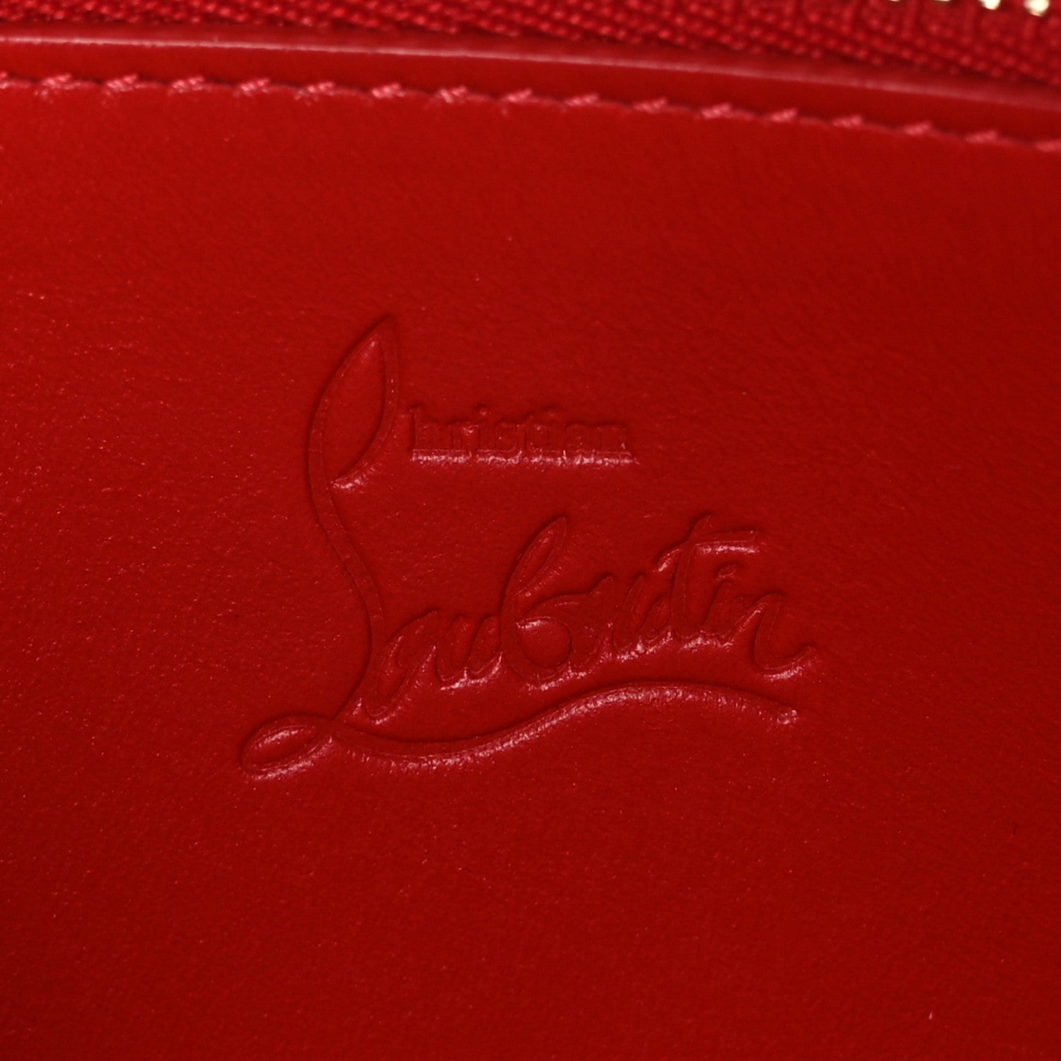 Christian Louboutin Calfskin Panettone Spiked Zip Around Wallet Pink 6 of 8