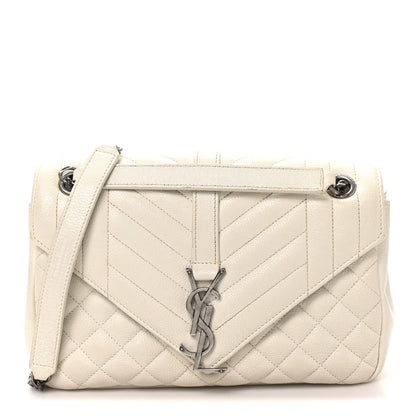 Saint Laurent Sheepskin Medium Tri-Quilt College Monogram Satchel Porcellana 1 of 10