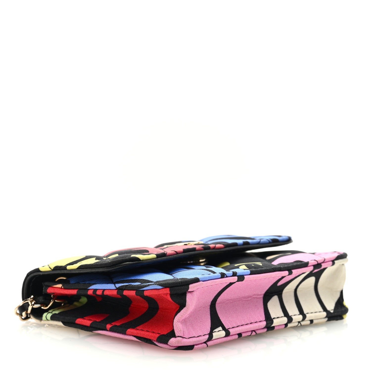 Chanel Canvas Printed CC Mini Clutch With Chain Multicolor 4 of 11