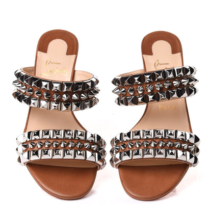 Christian Louboutin Calfskin Tina Goes Mad 55 Slide Sandals 36.5 Cuoio 5 of 10