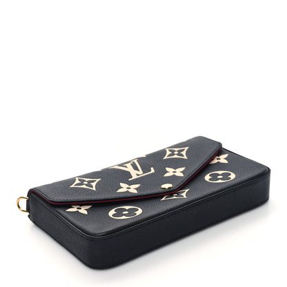 Louis Vuitton Empreinte Monogram Giant Felicie Pochette Black Beige 5 of 12