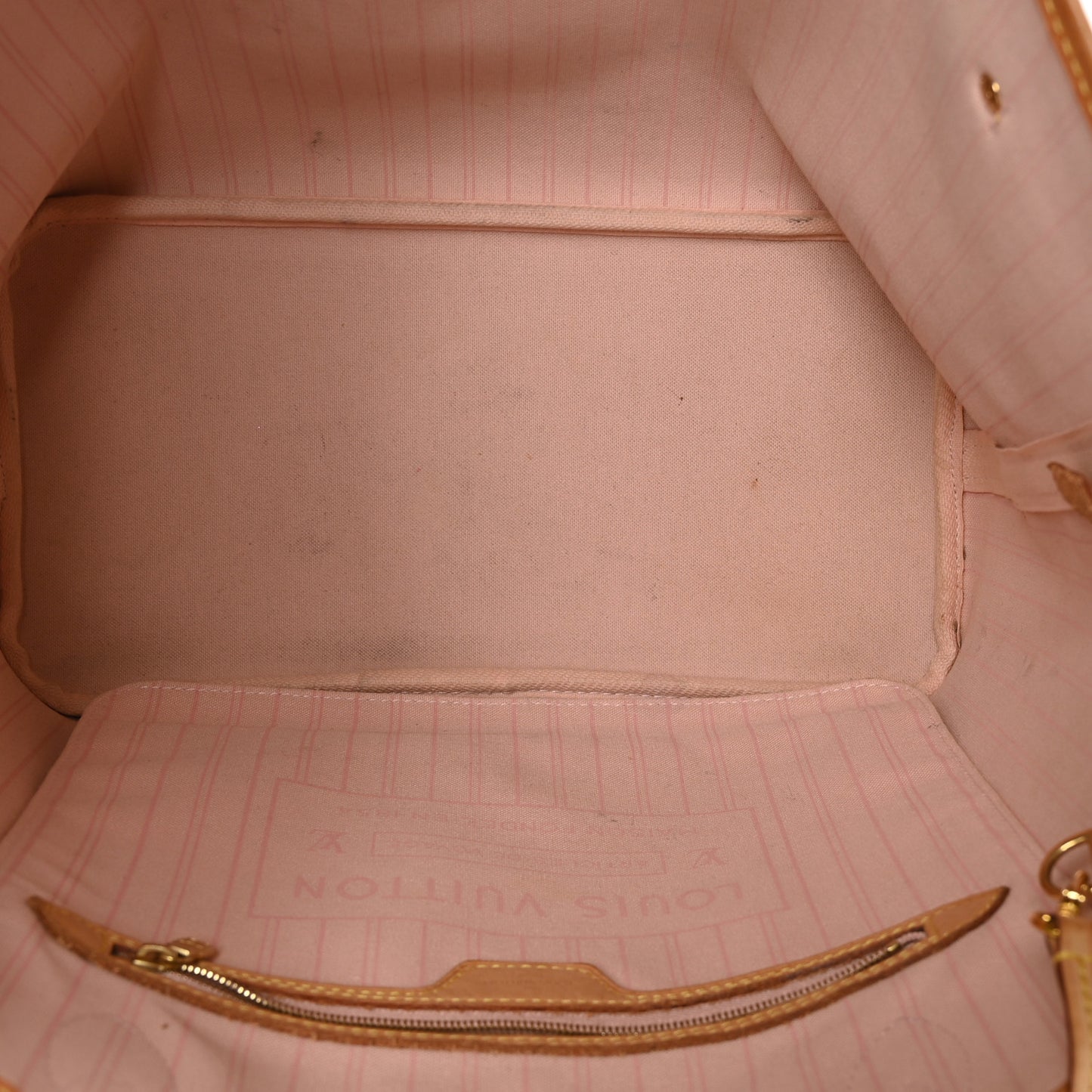 Damier Azur Neo Neverfull MM Rose Ballerine