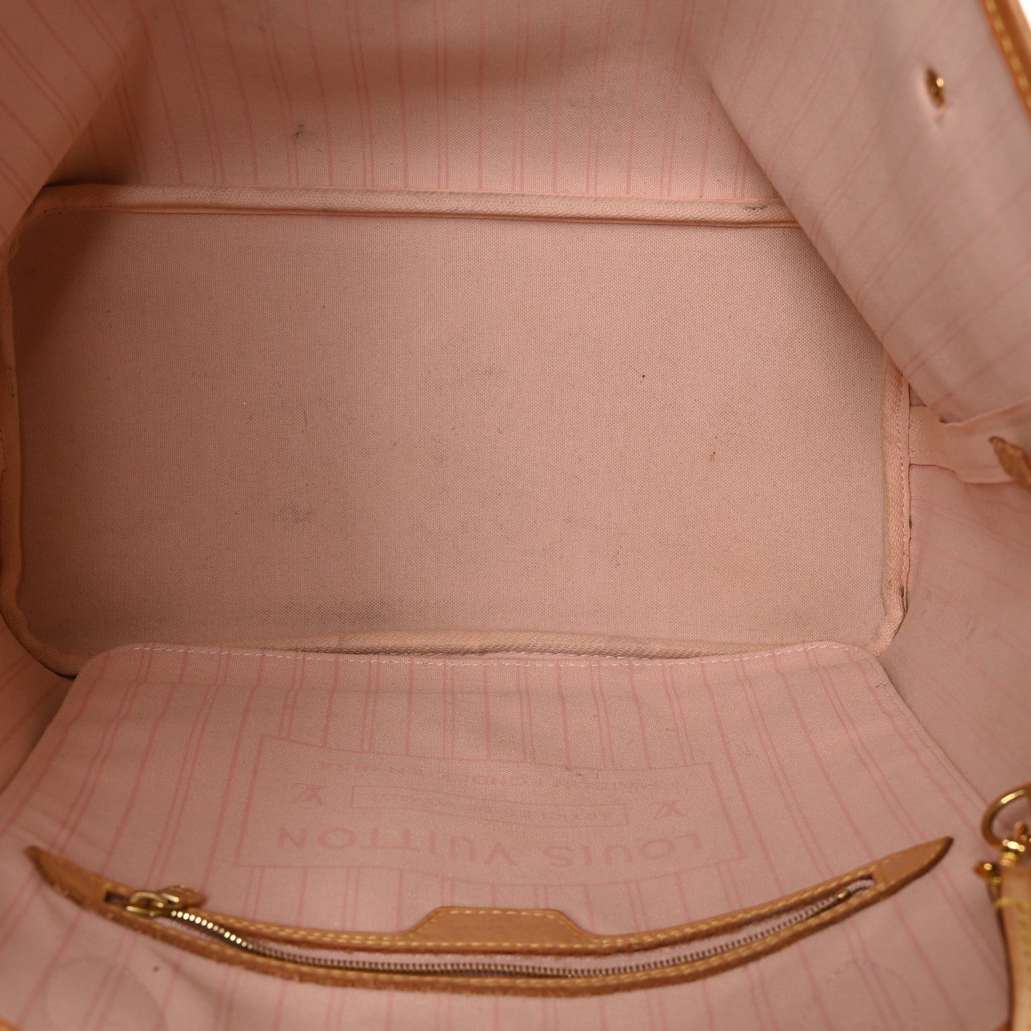 Louis Vuitton Damier Azur Neo Neverfull MM Rose Ballerine 6 of 9