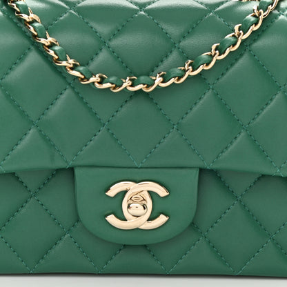 Chanel Lambskin Quilted Mini Top Handle Rectangular Flap Green 8 of 11