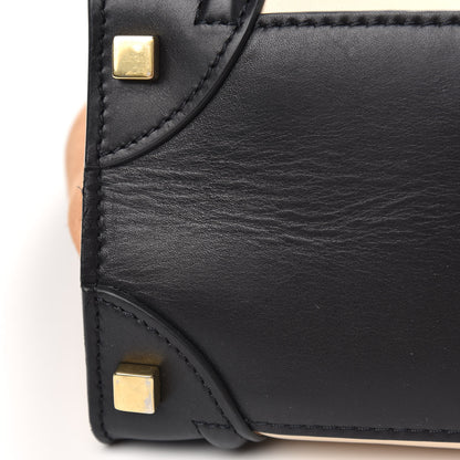 Celine Satin Calfskin Suede Micro Tri-Color Luggage Seashell 9 of 13