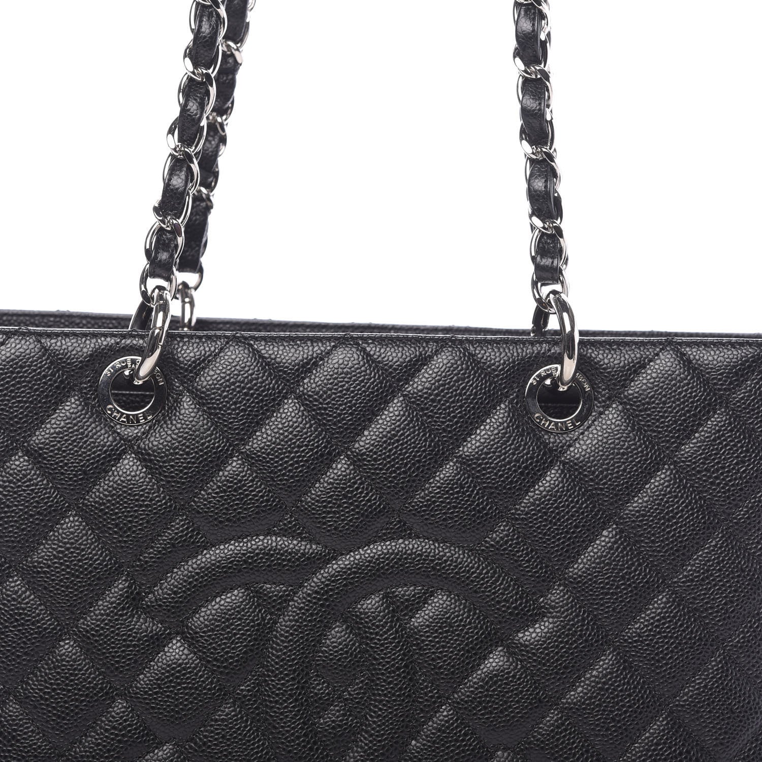Chanel Caviar Quilted Grand Shopping Tote GST Black 10 of 10