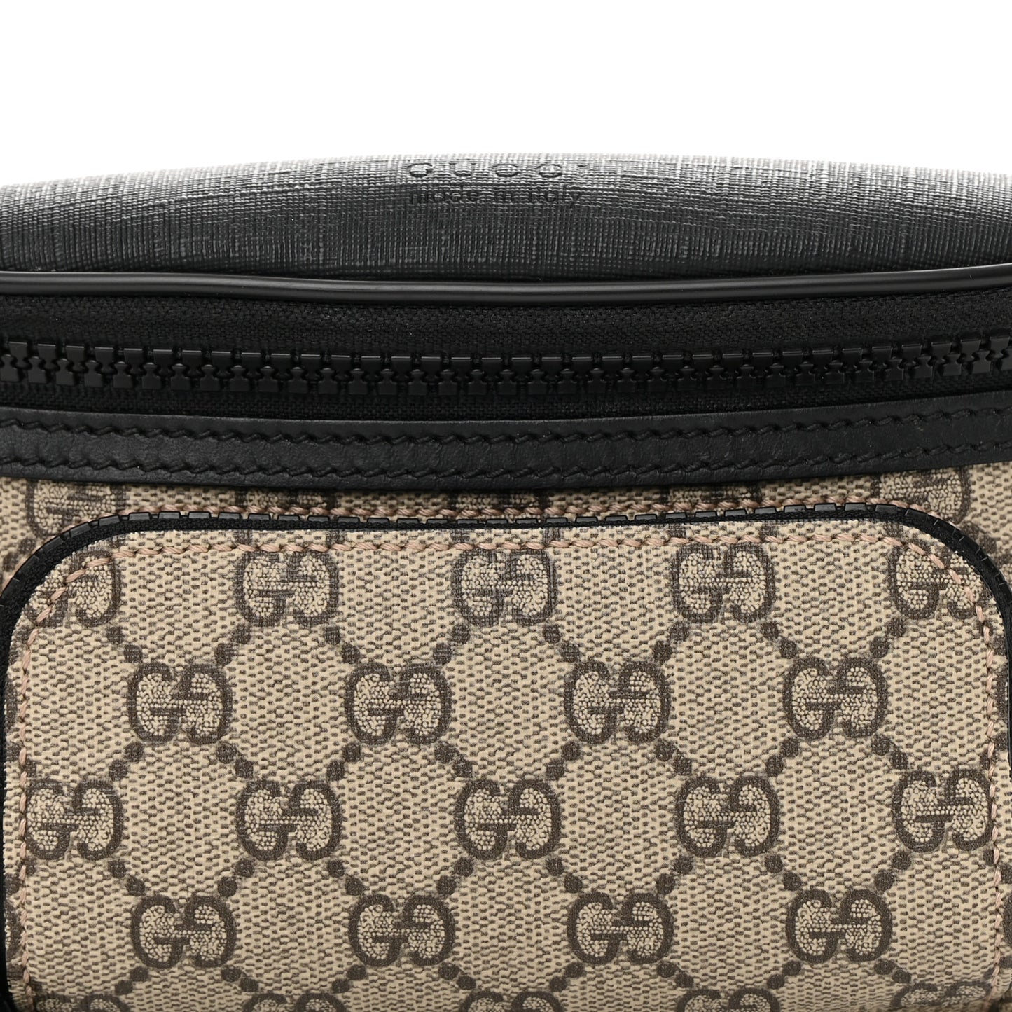 GG Supreme Monogram Belt Bag Black