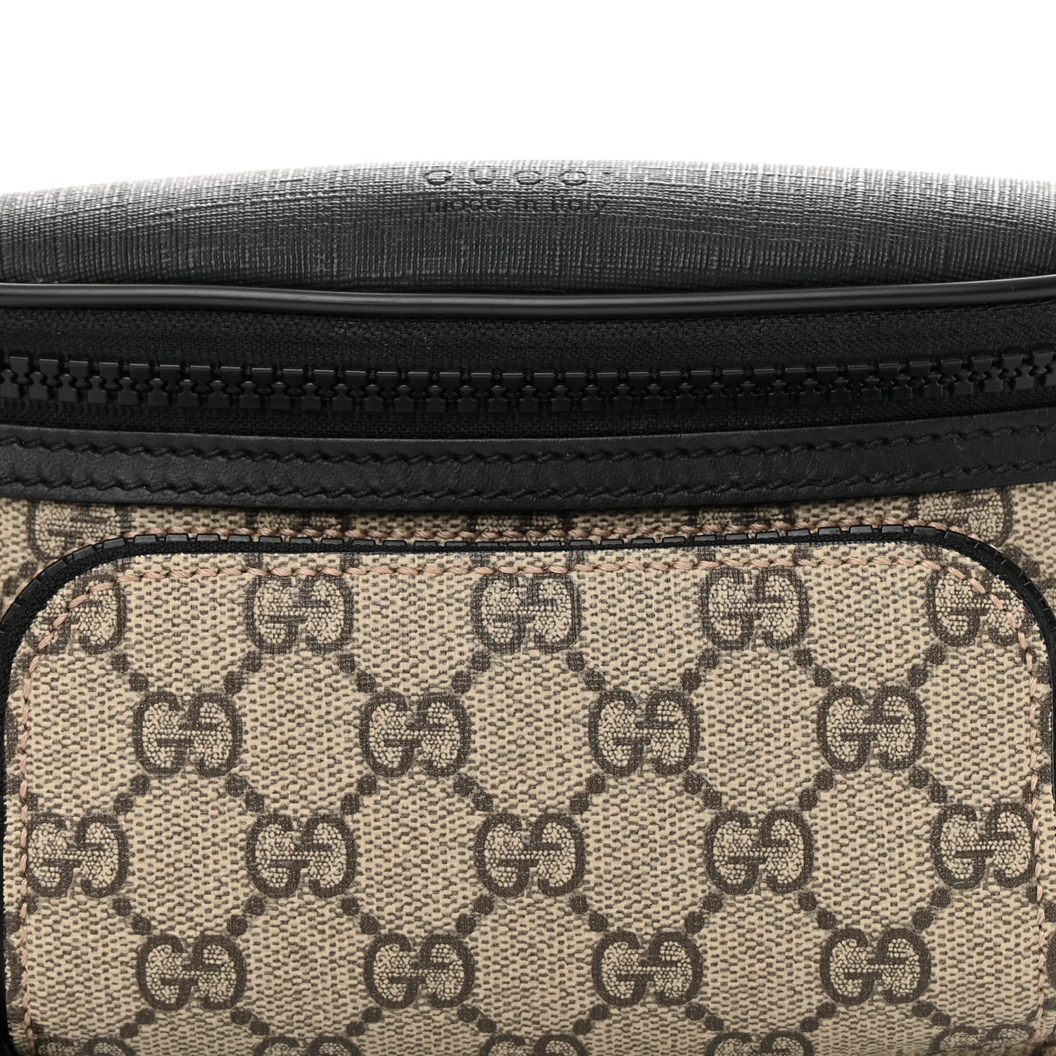 Gucci GG Supreme Monogram Belt Bag Black 8 of 15