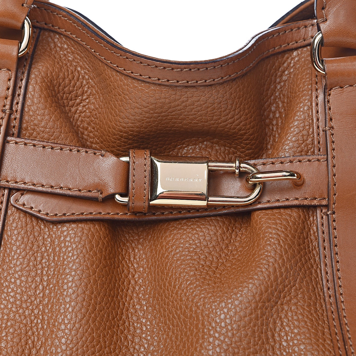 Grainy Calfskin Medium Golderton Tote Brown