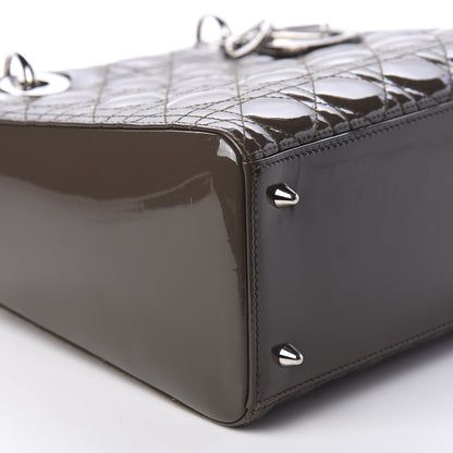 Christian Dior Patent Cannage Medium Lady Dior Dark Brown 5 of 9