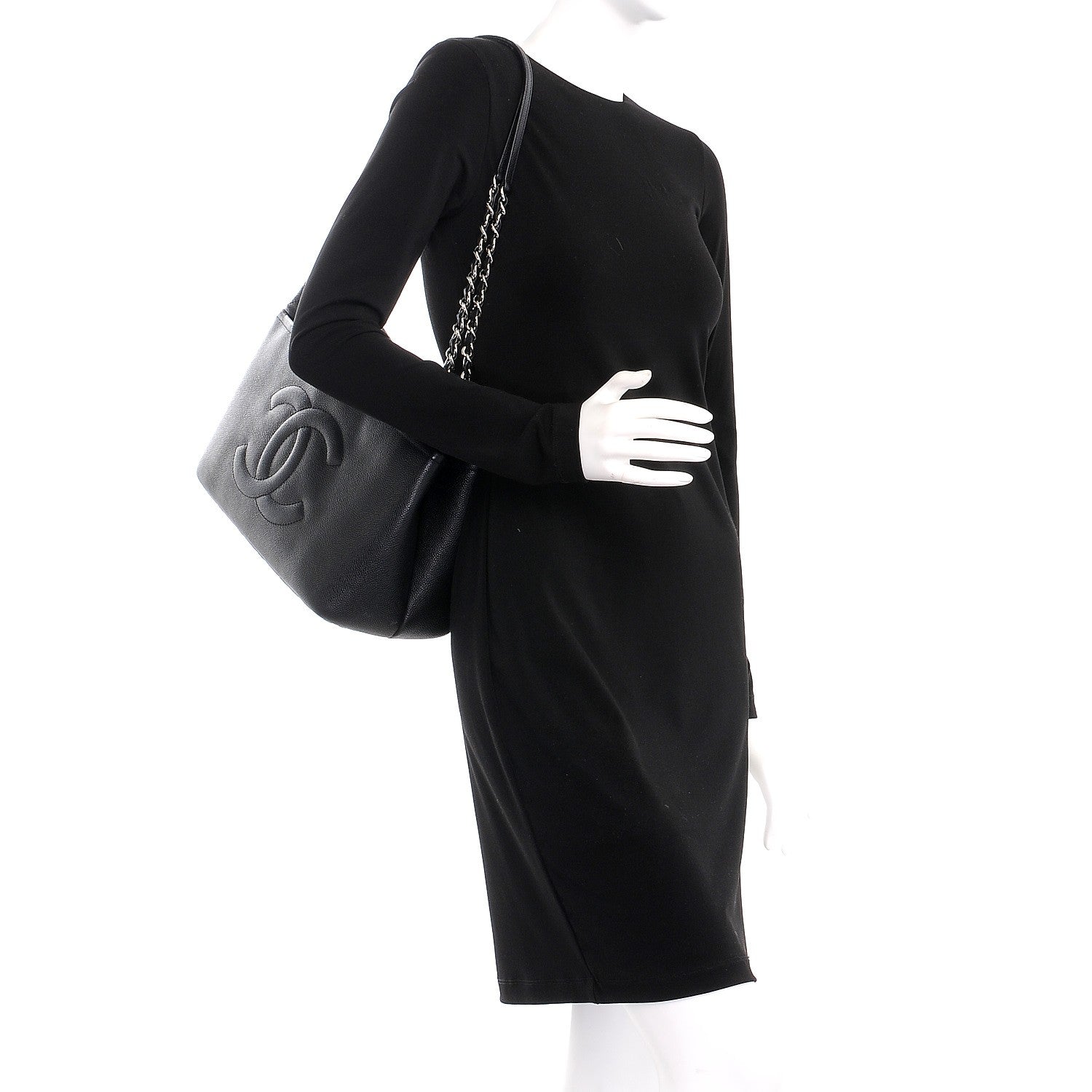 Chanel Caviar Timeless CC Soft Tote Black 2 of 8
