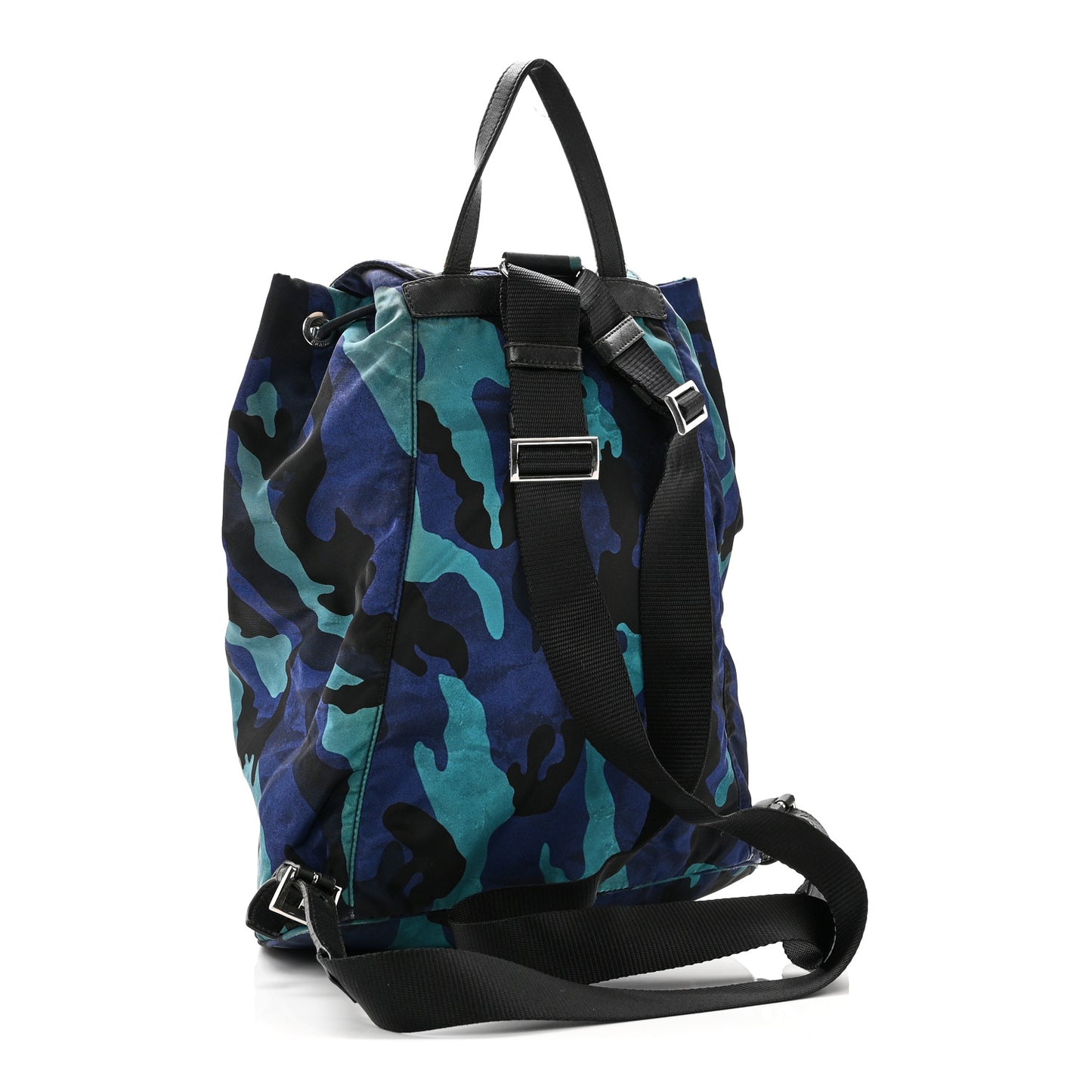 Tessuto Nylon Camouflage Print Backpack Royal