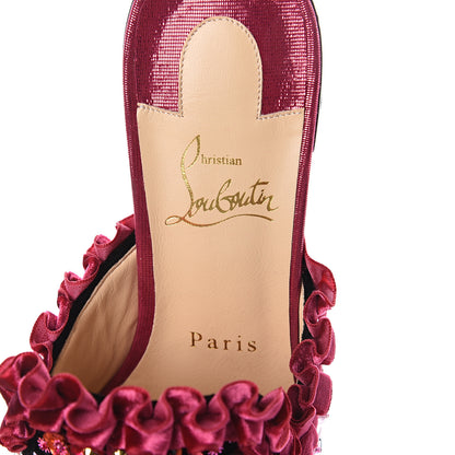 Christian Louboutin Velvet Glitter Babouchkaflor 35 Mule 38 Pink 6 of 7