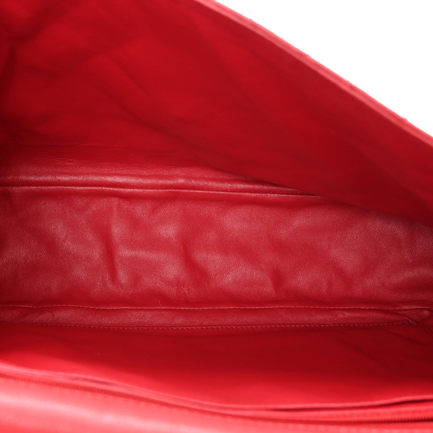 Chanel Soft Caviar Quilted Jumbo XL Single Flap Red 6 of 12
