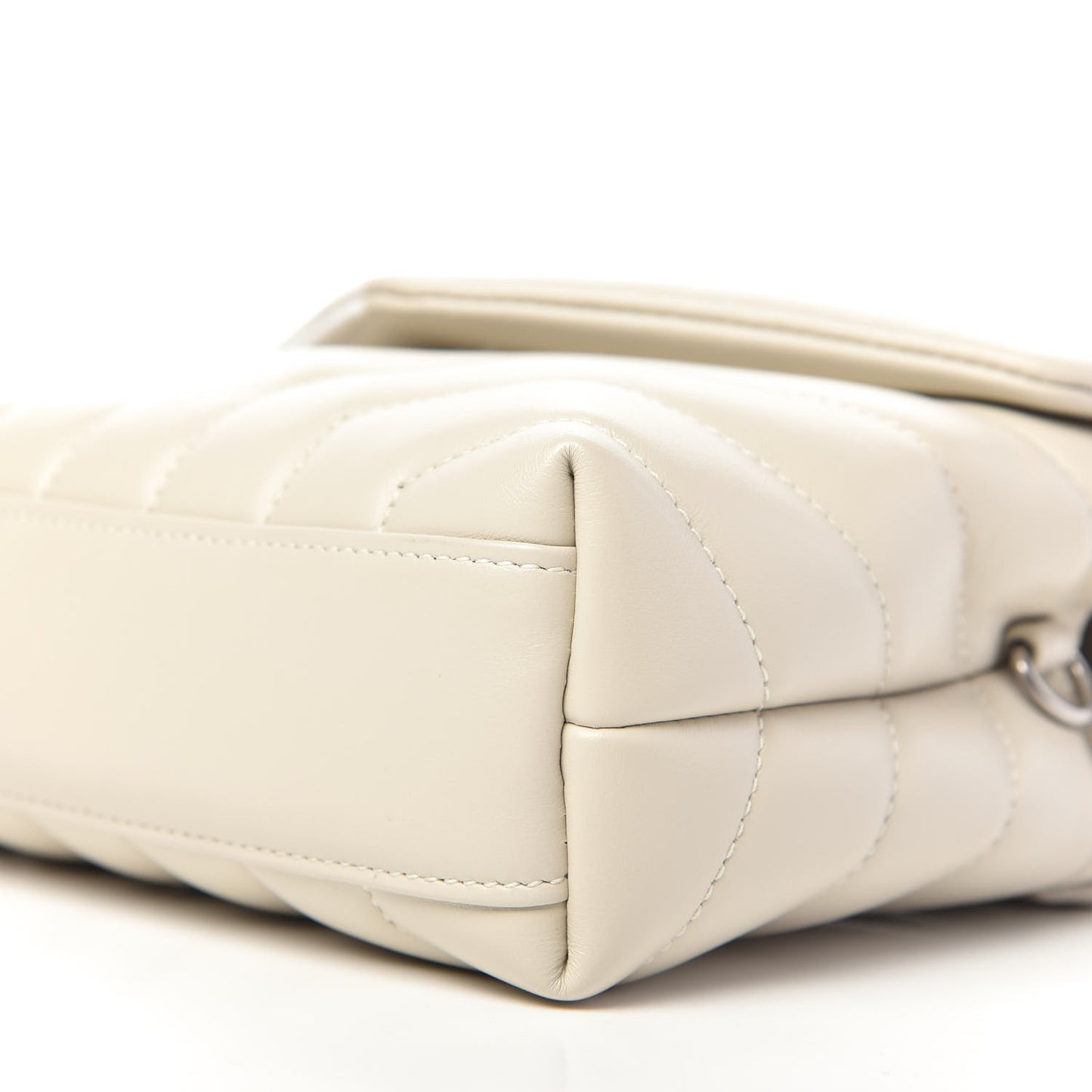 Calfskin Y Quilted Monogram Toy Loulou Crossbody Bag Ivory