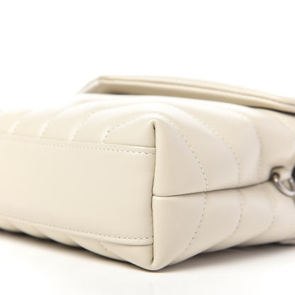 Saint Laurent Calfskin Y Quilted Monogram Toy Loulou Crossbody Bag Ivory 7 of 10