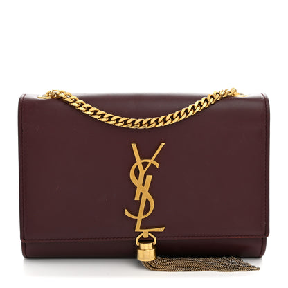 Saint Laurent Smooth Calfskin Small Classic Monogram Kate Tassel Satchel Rouge Legion 1 of 12