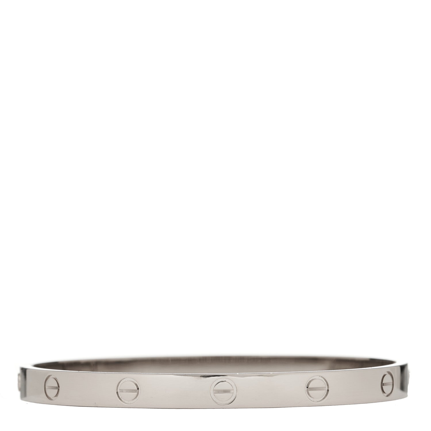Cartier 18K White Gold LOVE Bracelet 19 2 of 9