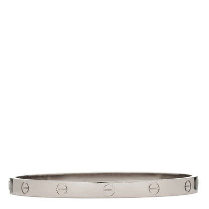 Cartier 18K White Gold LOVE Bracelet 19 2 of 9