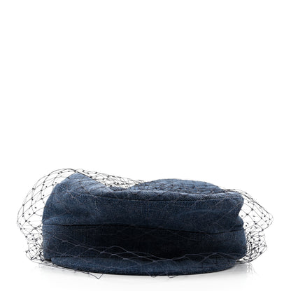 Christian Dior Denim Arty Veil Cap 57 Blue 3 of 9