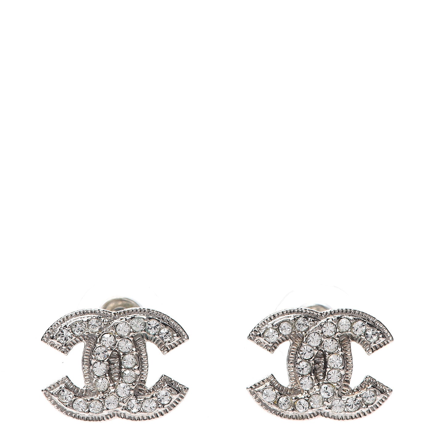 Crystal Mini Timeless CC Earrings Silver
