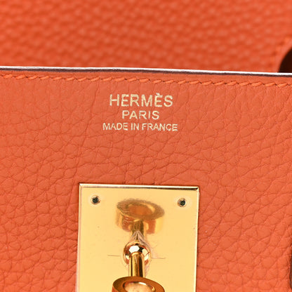 Hermes Togo Birkin 30 Orange 8 of 12