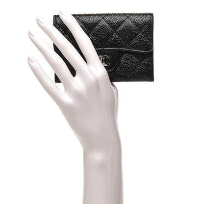 Chanel Caviar Quilted Flap Card Holder Black 2 of 7