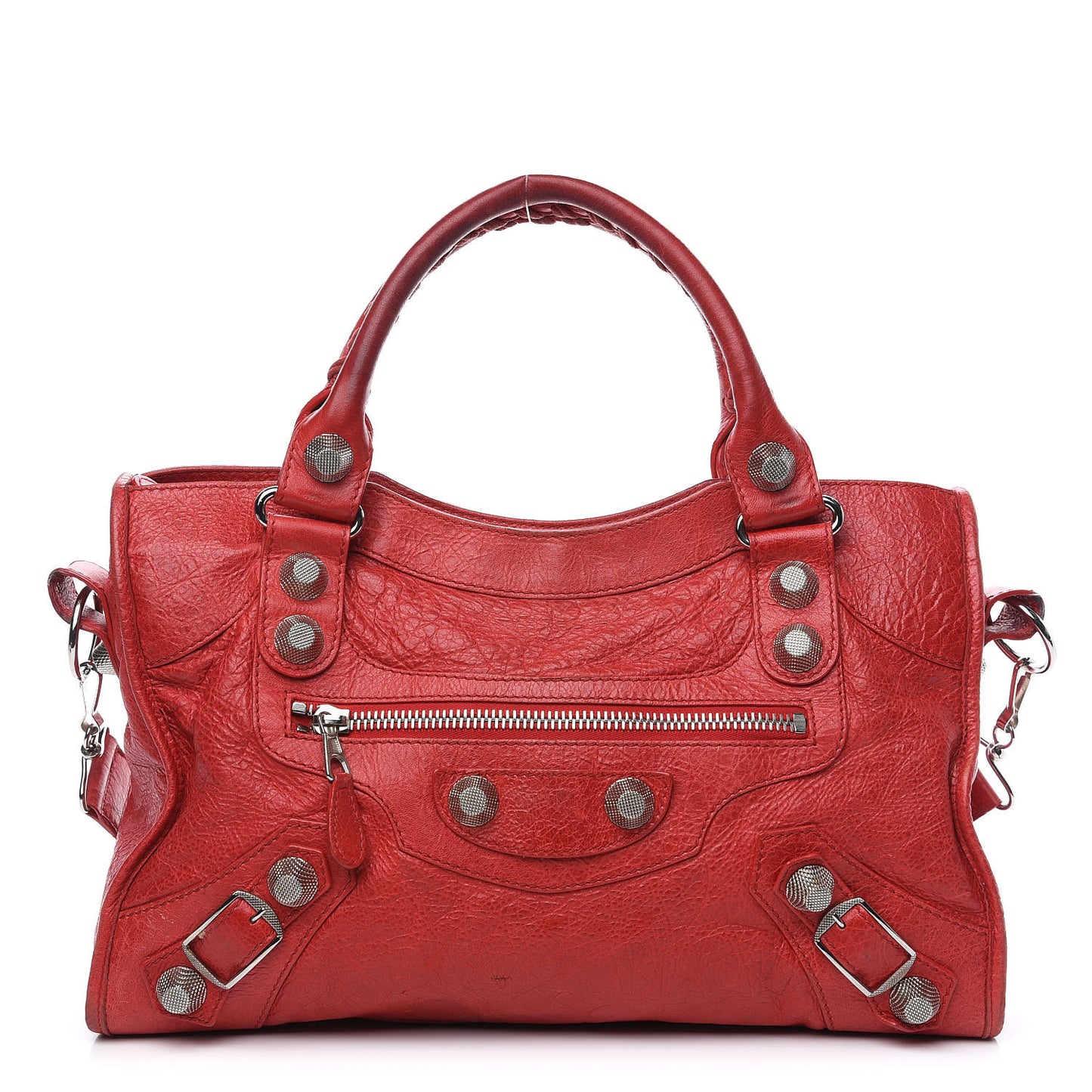 Agneau Giant 21 Silver Hardware City Rouge Coquelicot