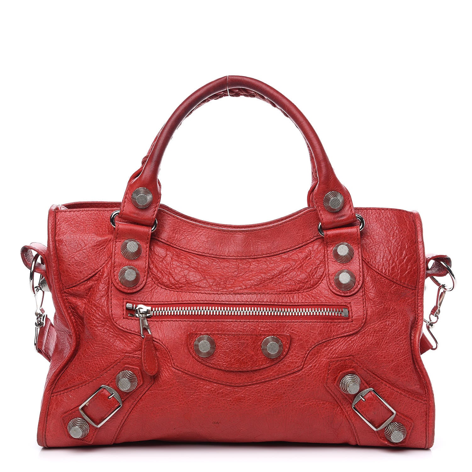 Balenciaga Agneau Giant 21 Silver Hardware City Rouge Coquelicot 1 of 17