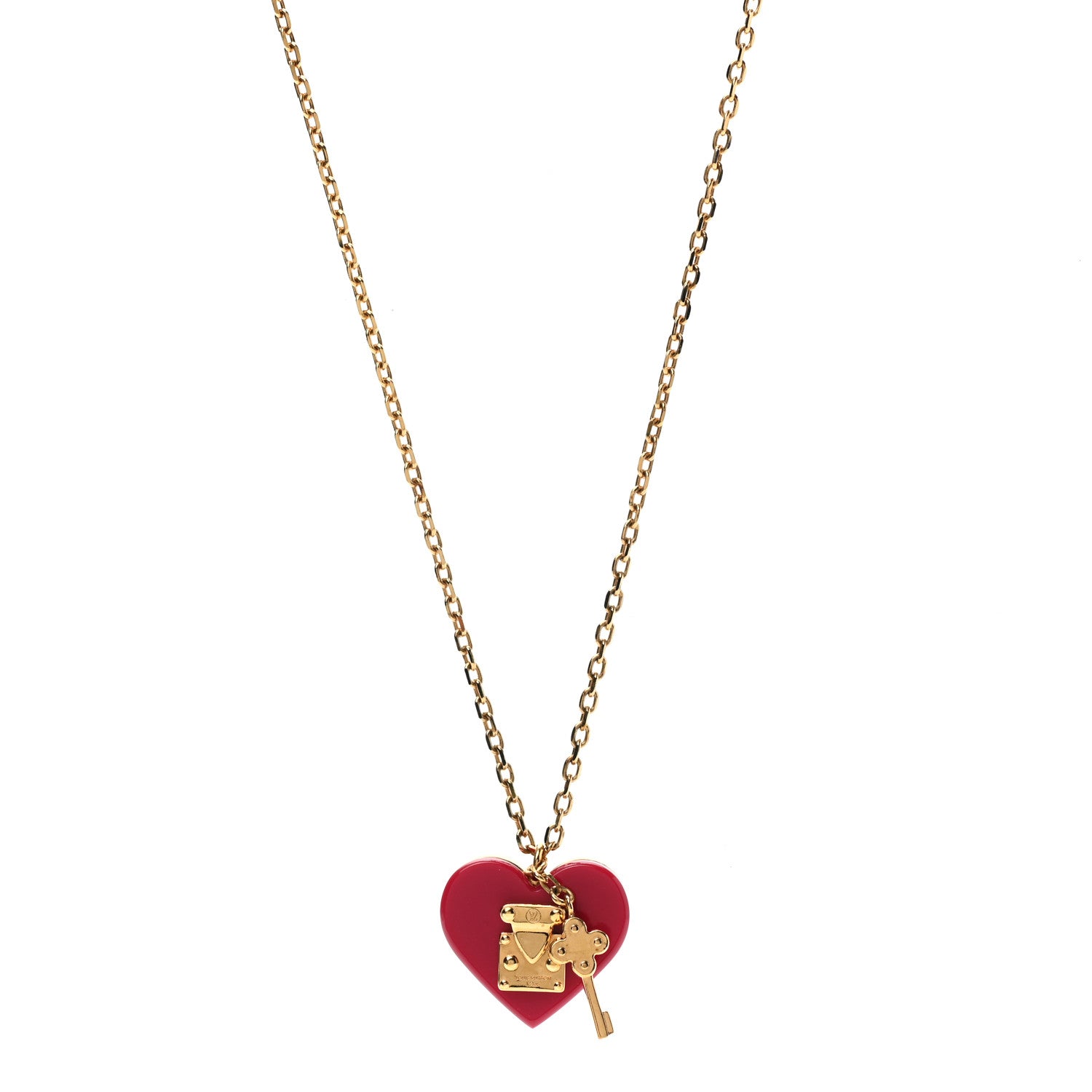 Louis Vuitton Lock Me Heart Necklace Pomme D'Amour 1 of 6