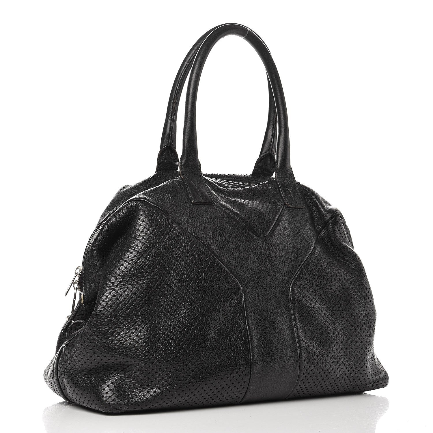 Saint Laurent Perforated Calfskin Medium Easy Y Sac Black 3 of 13