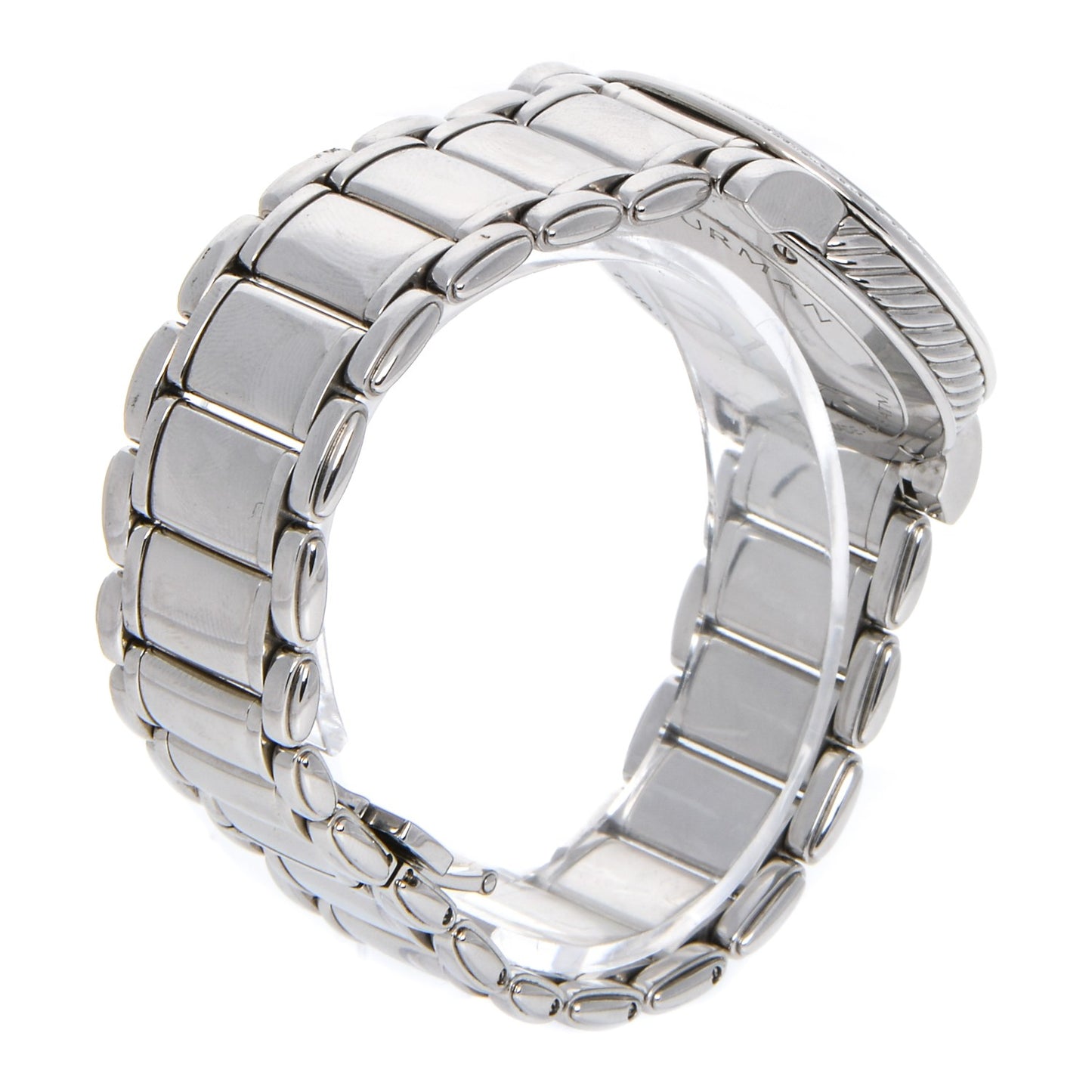 Stainless Steel Diamond Bezel 38mm Classic Quartz Watch Black