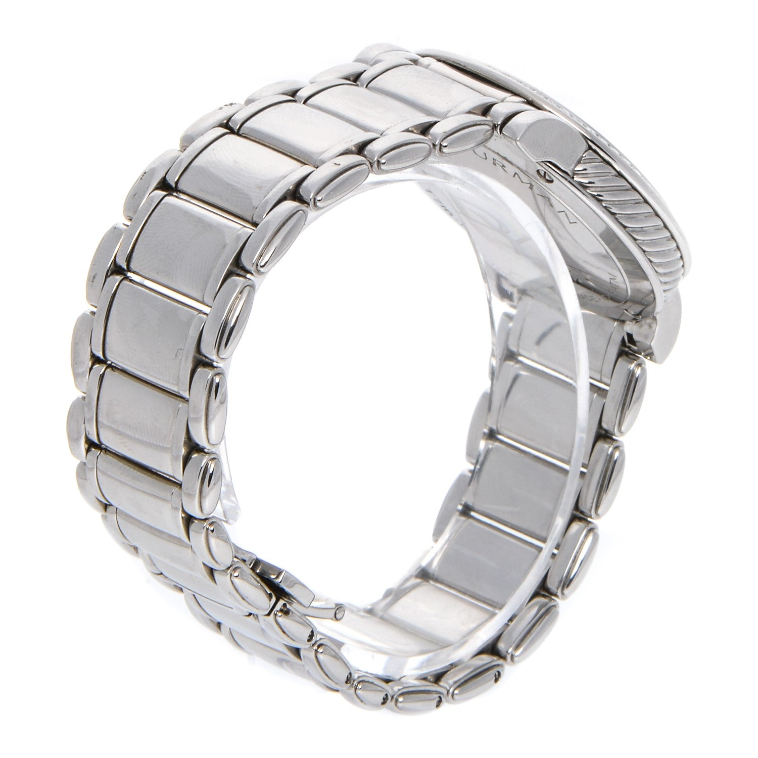 David Yurman Stainless Steel Diamond Bezel 38mm Classic Quartz Watch Black 4 of 8