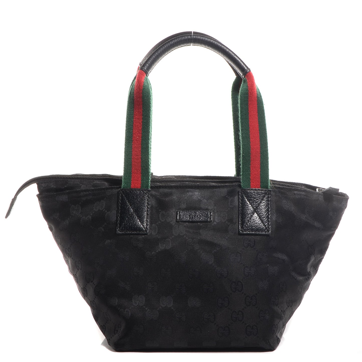 GG Monogram Small Web Handle Bucket Tote Black