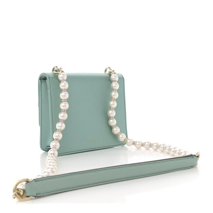 Jimmy Choo Satin Pearl Varenne Shoulder Bag Green 2 of 11