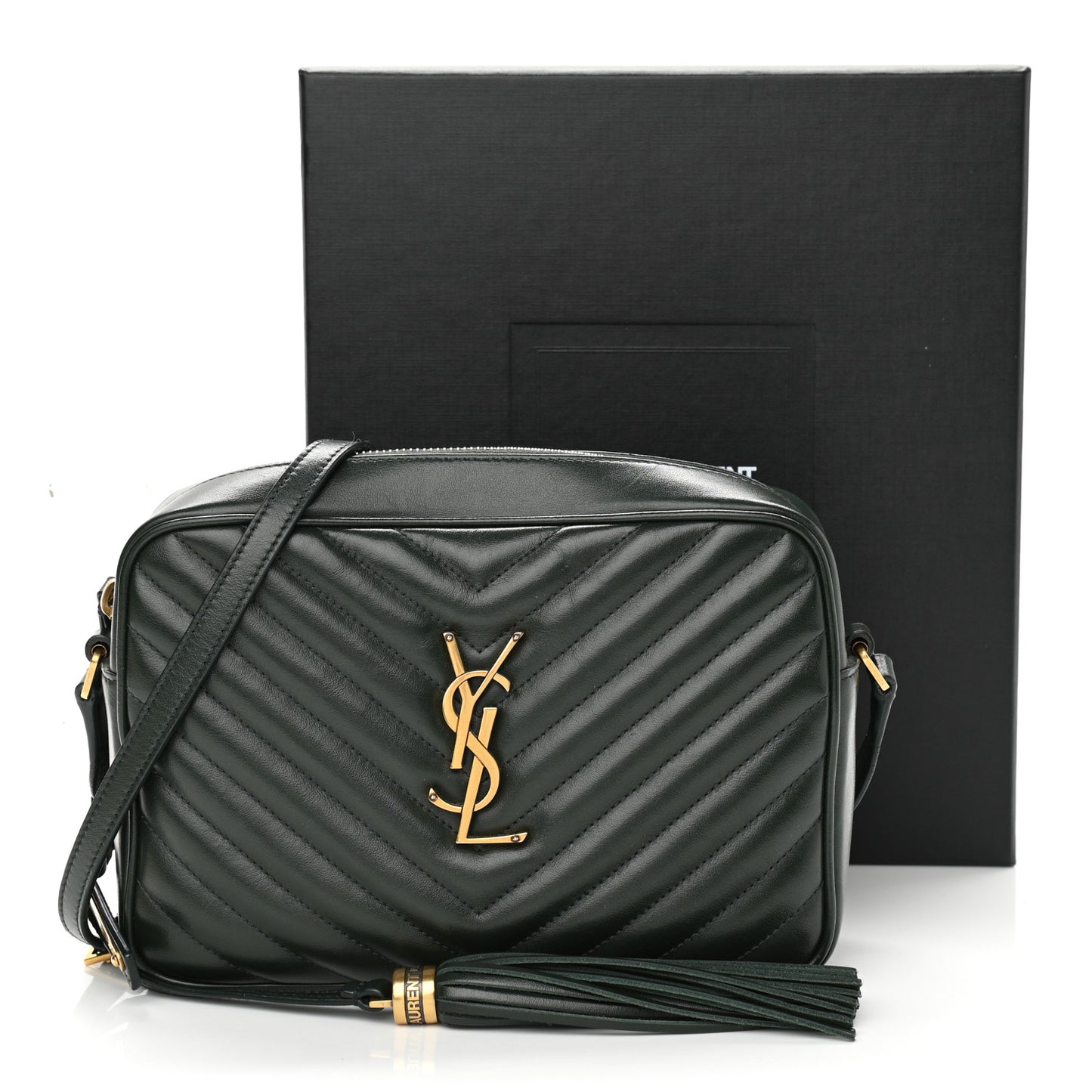 Calfskin Matelasse Monogram Lou Camera Bag Military Green
