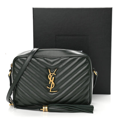 Saint Laurent Calfskin Matelasse Monogram Lou Camera Bag Military Green 12 of 12
