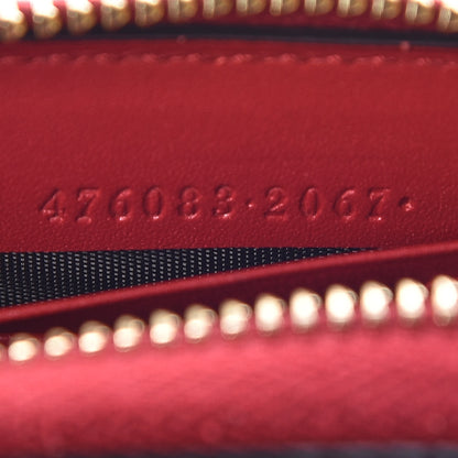 Gucci Calfskin Sylvie Zip Around Wallet Hibiscus Red 11 of 11