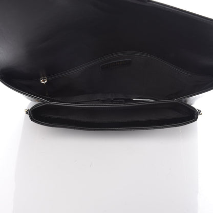 Chanel Lambskin Quilted CC Unchained Clutch Black 5 of 10