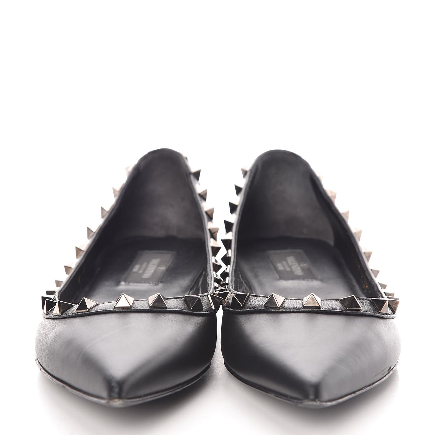 Nappa Rockstud Ballerina Flats 37 Black