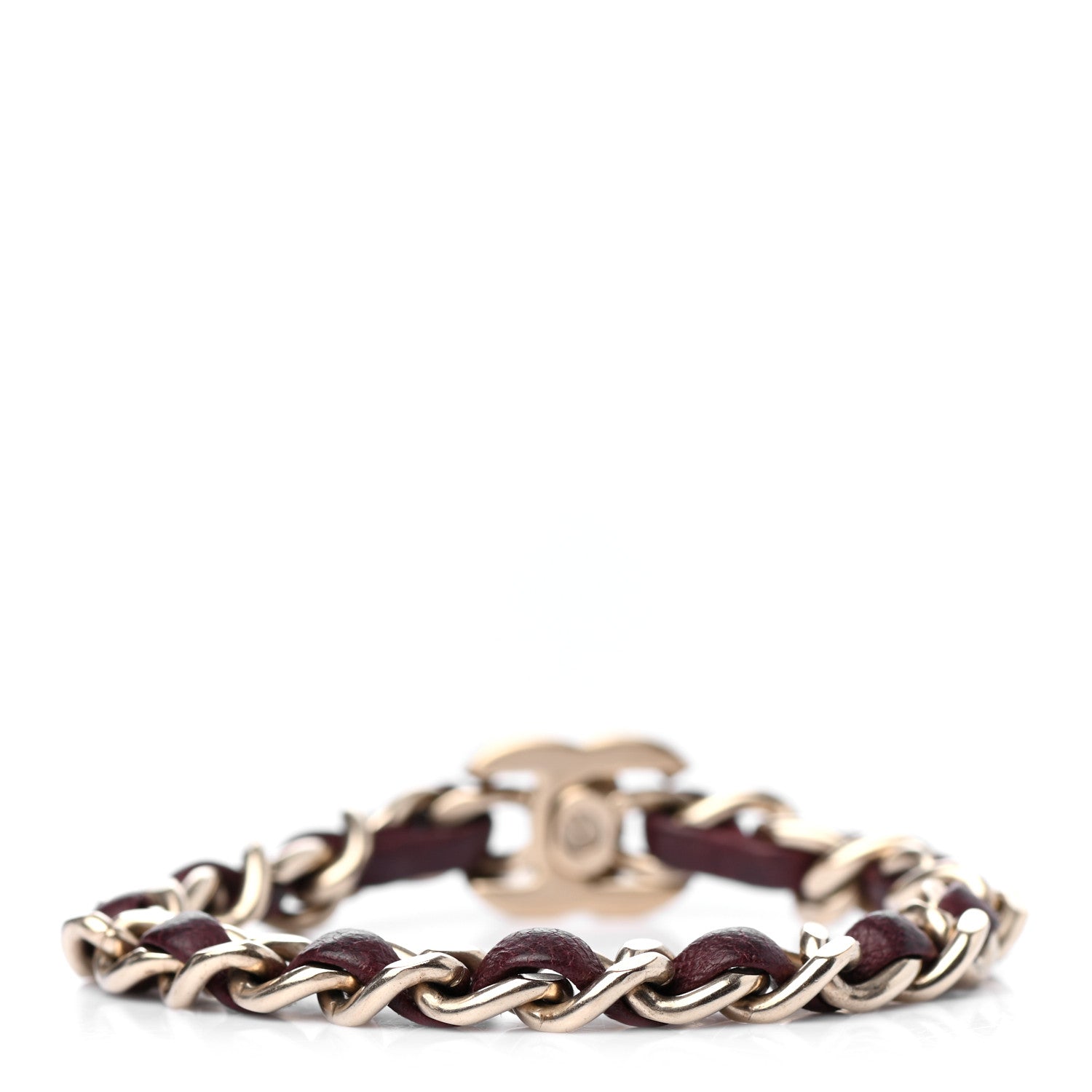 Chanel Lambskin CC Turnlock Chain Bracelet Bordeaux 3 of 4