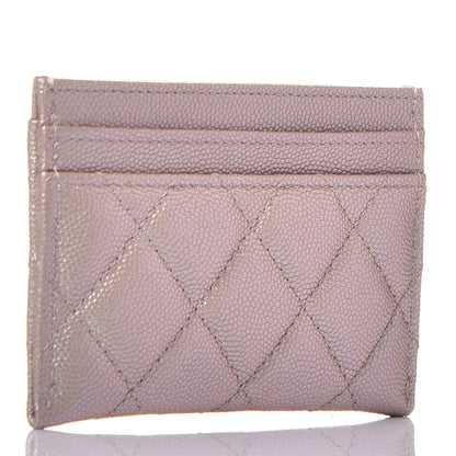Chanel Iridescent Caviar Quilted Card Holder Beige 3 of 8