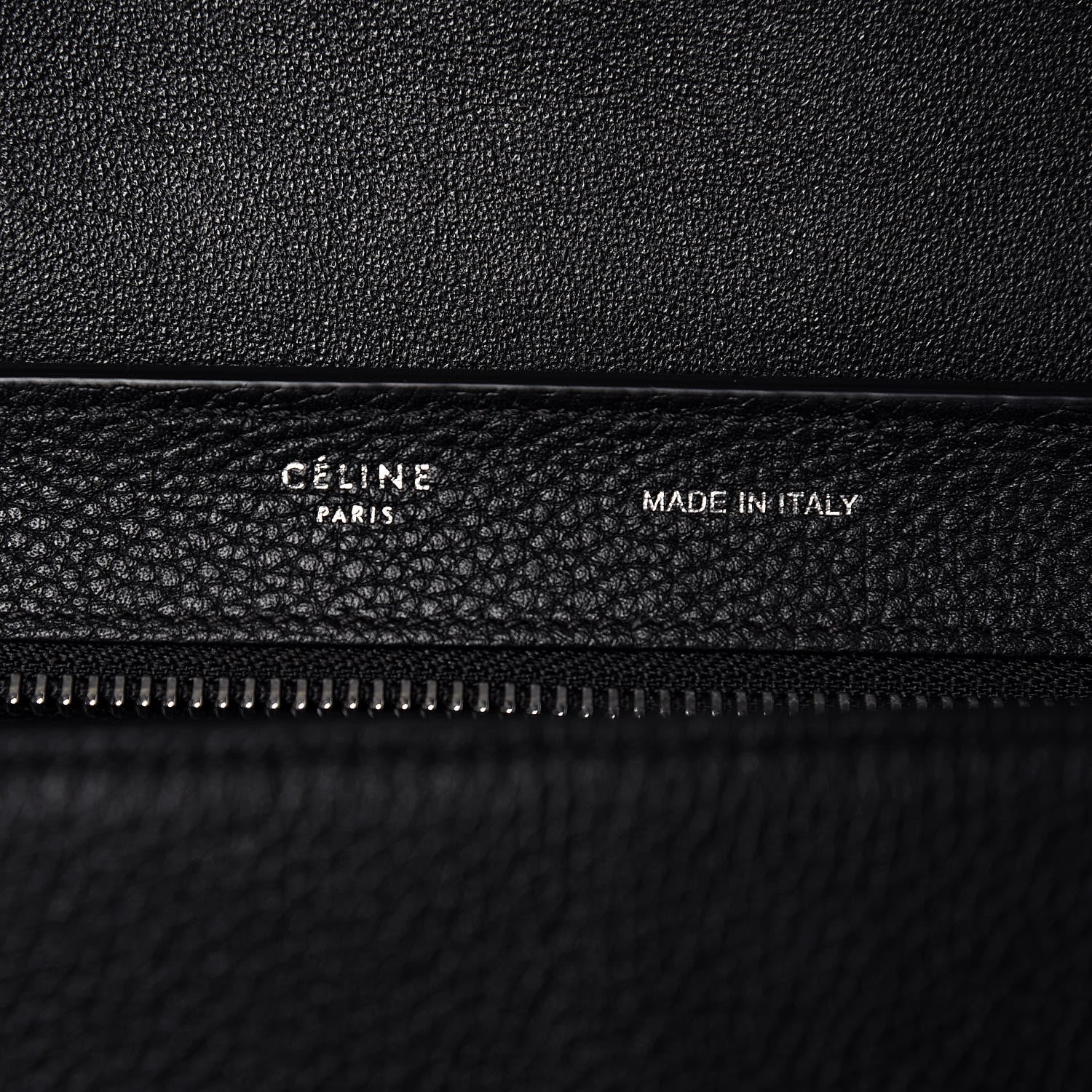 Celine Drummed Calfskin Suede Small Trapeze Black 9 of 9