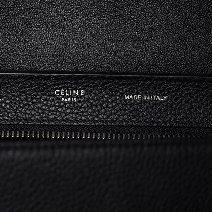 Celine Drummed Calfskin Suede Small Trapeze Black 9 of 9