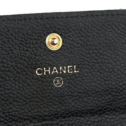 Chanel Caviar Quilted Large Gusset Flap Wallet Black 6 of 8