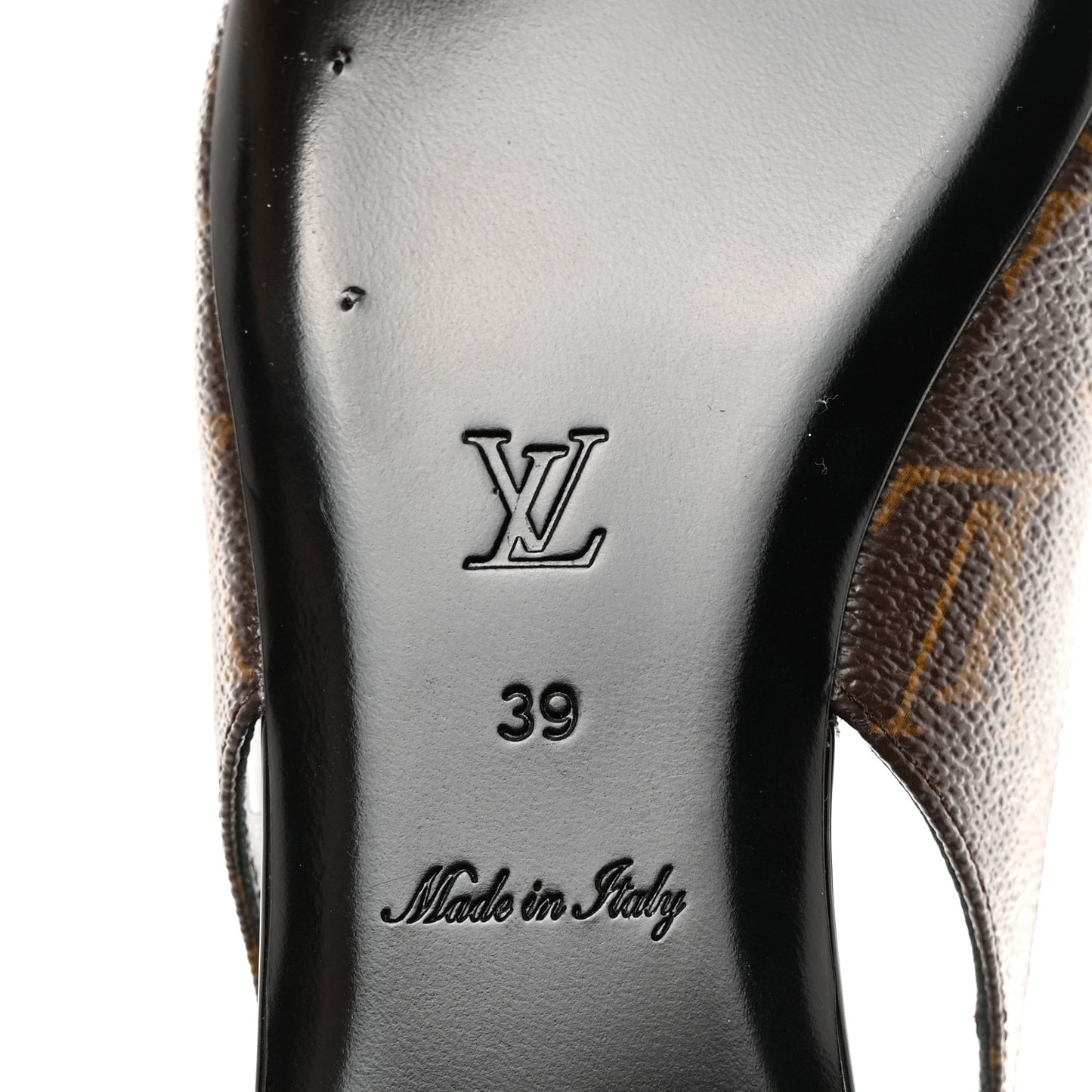 Patent Monogram Cherie Slingback Ballerina Flats 39