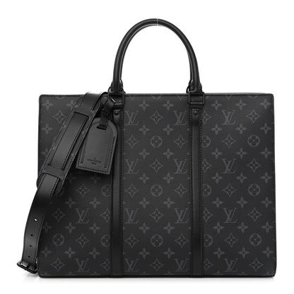 Louis Vuitton Monogram Eclipse Sac Plat Horizontal Zipper 1 of 10