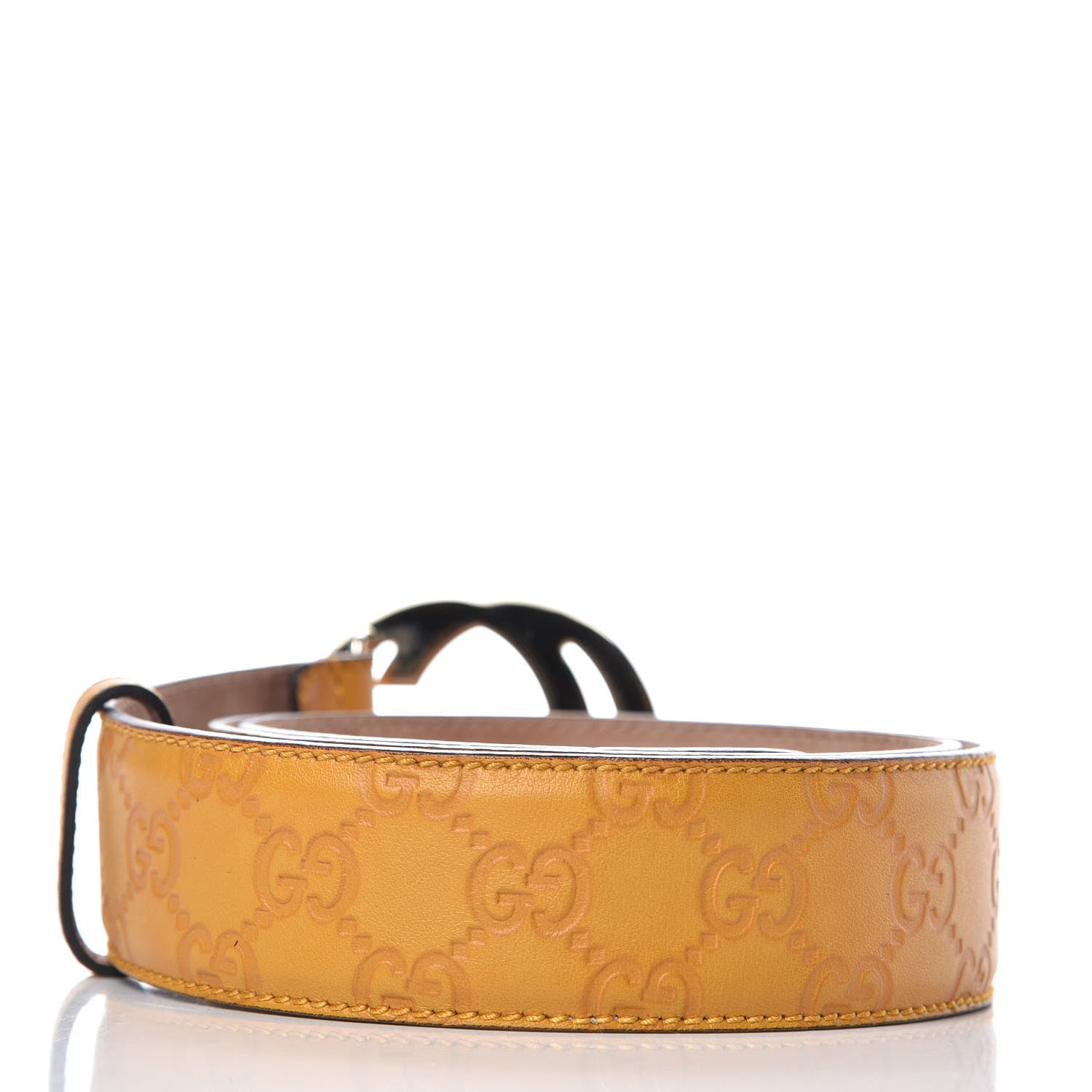 Gucci Guccissima Signature Interlocking G 40mm Belt 90 36 Nectarine 3 of 7
