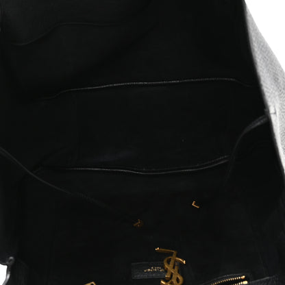 Saint Laurent Grained Deerskin Bea Tote Black 5 of 10